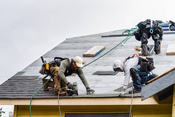Professional Gutter Installation technician working in Millersburg, OH
